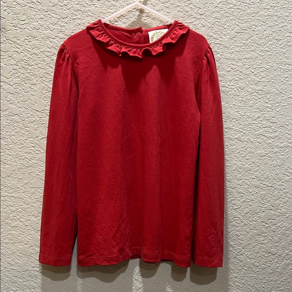 The Beaufort Bonnet Company Girls Reece Ruffle Top red size 8